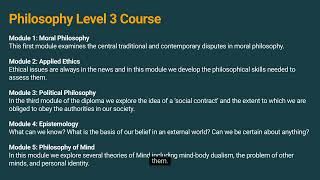 Philosophy Course Overview