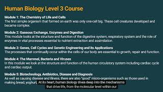 Human Biology Course Overview