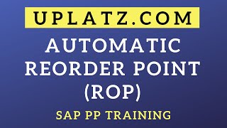 Automatic Reorder Point (ROP) Calculation | SAP PP | SAP Production Planning Certification Training