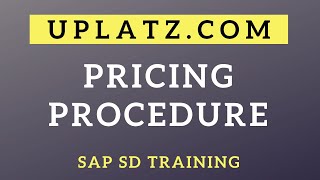 Pricing Procedure | SAP SD | SAP Sales and Distribution Tutorial | Training Course & Certification